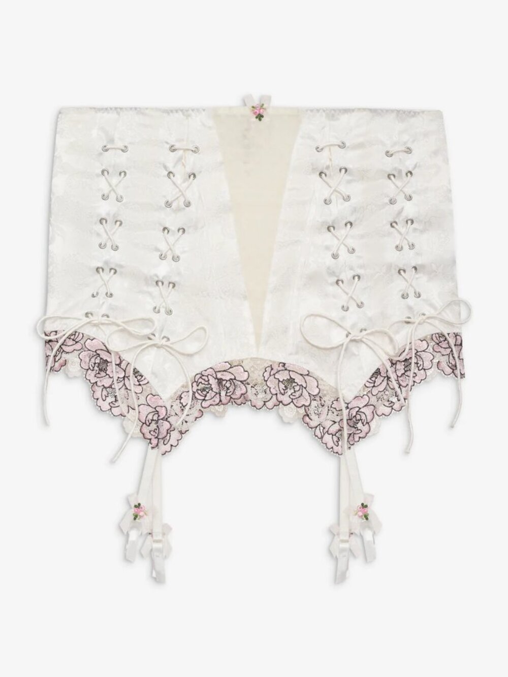 For Love & Lemons Marit Garter Skirt | White | Small | NWT